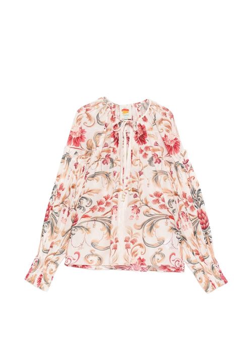 Floral print shirt FARM RIO | 345086SNAKESCARVESBLACK26097